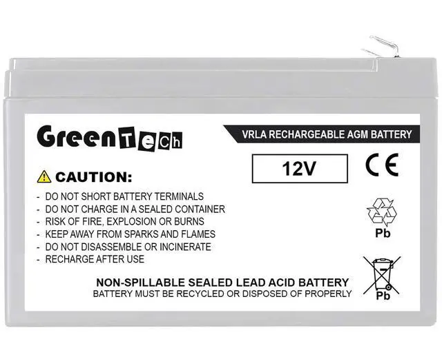 Alt view image 4 of 5 - GREENTECH COMPATIBLE APCRBC106 SLA BATTERY FOR APC BACK-UPS BGE90M, BGE90M-CA, BE400, BE400-CP, BE400-FR, BE400-GR, BE400-IT 12V 6AH REPLACES APCRBC106 RBC106 Battery Cartridge #106