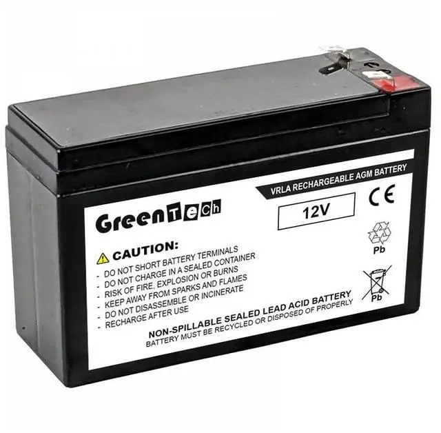 Main image of GREENTECH COMPATIBLE APCRBC106 SLA BATTERY FOR APC BACK-UPS BGE90M, BGE90M-CA, BE400, BE400-CP, BE400-FR, BE400-GR, BE400-IT 12V 6AH REPLACES APCRBC106 RBC106 Battery Cartridge #106