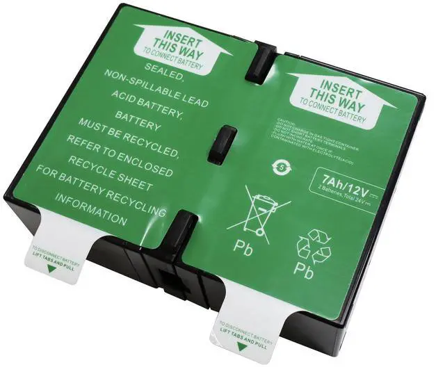 Main image of GREENTECH COMPATIBLE APCRBC165-24V SLA BATTERY FOR APC Back-UPS Pro BR1300MI, Back UPS Pro 1300, Back UPS Pro BR 1300VA 24V 7AH REPLACES RBC165 Battery Cartridge #165 APCRBC165