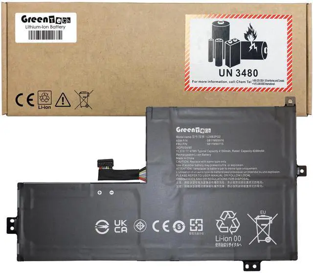 Main image of GREENTECH L24X3PG2 5B11Q37253 BATTERY FOR LENOVO 500E CHROMEBOOK GEN 4S 83L4 83L5 83N8 83N9 11.31V 47WH L24D3PG2 L24M3PG2 L24B3PG2 SB11Q37252 5B11Q37248 5B11Q37250 5B11M90115