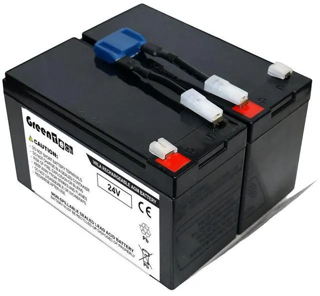 Main image of GREENTECH COMPATIBLE RB1290X2A SLA BATTERY FOR CYBERPOWER PFC SINEWAVE OR1000PFCLCD UPS - 24VDC (12V, 9AH X2)
