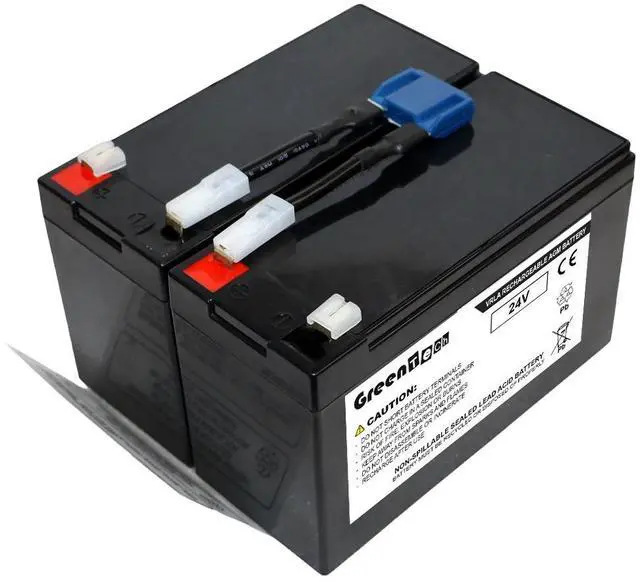 Main image of GREENTECH COMPATIBLE RB1270X2E SLA BATTERY FOR CYBERPOWER UPS M550L - 24VDC (12V, 7AH X2)
