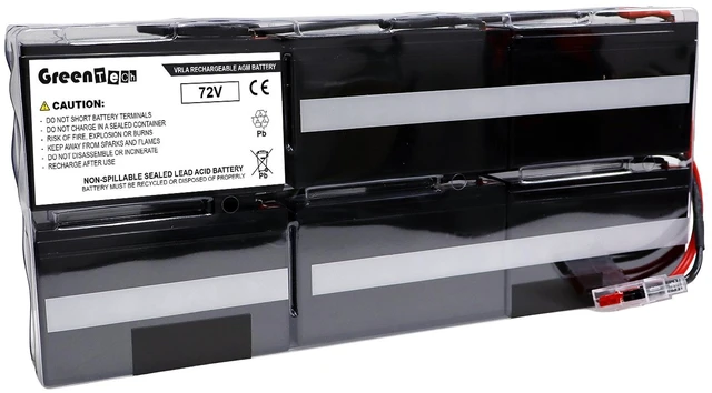 Main image of GREENTECH COMPATITBLE EBP-1617 UPS BATTERY FOR 5PX3000RTG2, 5PXEBM72RTG2, 9PX3000GLRT, 9PX3000GRT, 9PX3000RT, 9PX3000RTN 72VDC REPLACES EBP-1617 744-A3122