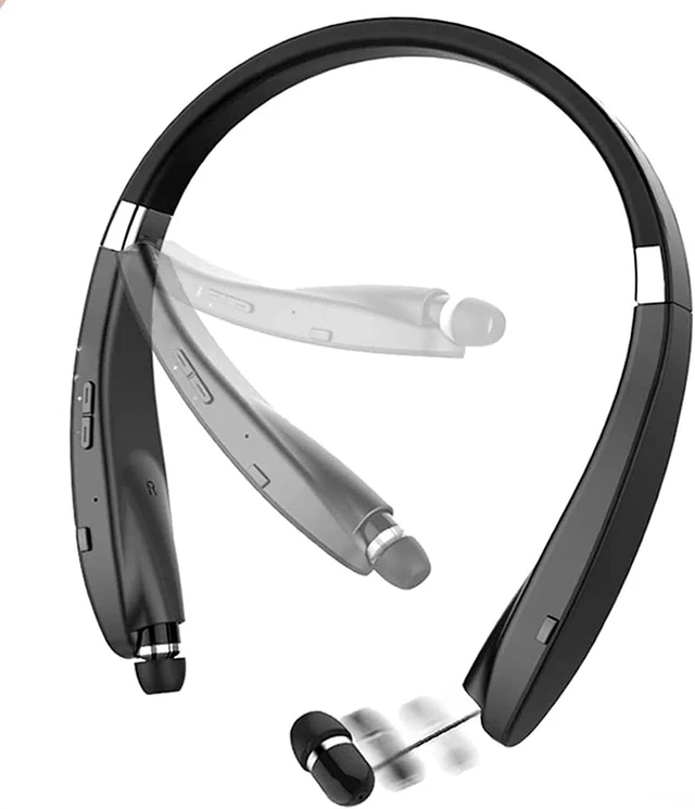 Main image of Foldable Bluetooth Headset,Lightweight Retractable Bluetooth Headphones for Sports&Exercise, Noise Cancelling Stereo Neckband Wireless Headset