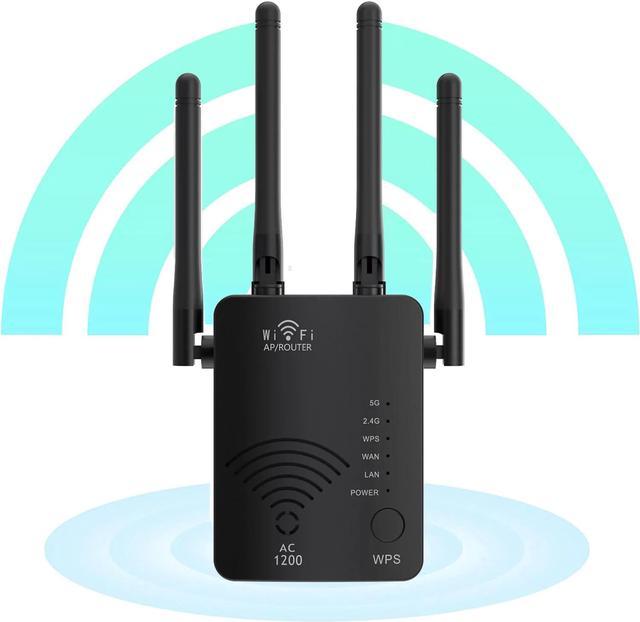 WiFi Range Extender, OGEDNAC 1200Mbps WiFi Signal Booster for Home 5000 Sq. ft and 35 Devices, Dual Band 2.4G/5G Outdoor Signal Amplifier with Ethernet  Port 