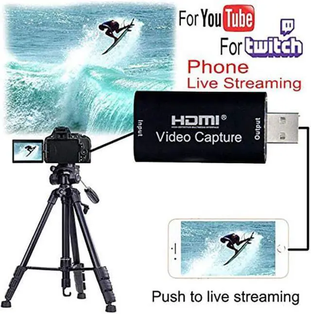 Alt view image 7 of 7 - HDMI USB Audio Video Capture Cards, HDMI to USB Game Capture Card,Full HD 1080P Recording, Easily Connect DSLR, Camcorder, or Action Cam to PC or Mac for High Definition Acquisition, Live Broadcasting