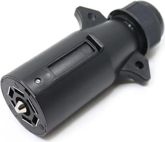 Main image of CARROFIX RV Blade 7 Way Round Trailer Connector - 7 Pin Trailer Light Adapter Plug