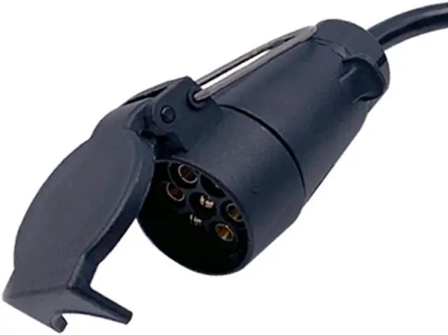 Alt view image 5 of 7 - CARROFIX USA to EU Trailer Light Converter US 7-Way Blade Socket to EU 7-Pin Round Plug