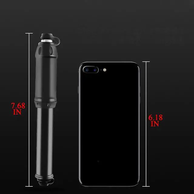 Alt view image 6 of 7 - Carrofix Mini Bike Pump Portable 100 PSI with Fixed Rack Is Suitable for Presta and Schrader Valves