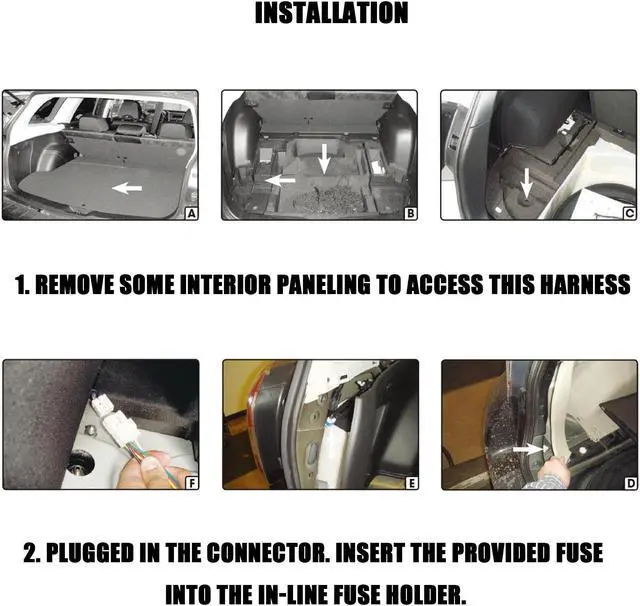 Alt view image 7 of 7 - CARROFIX Vehicle Wiring Harness Kit with 4-Pole Flat Trailer Connector for Select Subaru