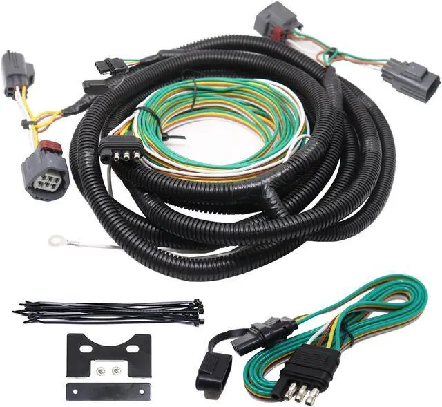 Main image of CARROFIX Custom Fit Towed Vehicle RV Wiring Harness for Flat Towing 2007-2018 Jeep Wrangler JK - 58903 Taillight Wiring Harness Kit