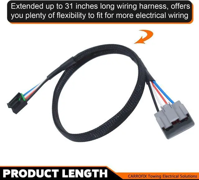 Alt view image 5 of 7 - CARROFIX Plug-in Wiring Adapter Trailer Brake Controller Harness Compatible with 2009-2021 Ford, F-150, 2017-2022 F-250 350 450 550 Super Duty