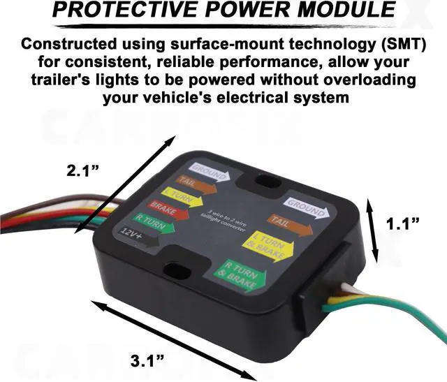 Alt view image 6 of 7 - CARROFIX Custom Fit CRV Wiring Harness with 4 Way Flat Trailer Connector for 2012-2016 Honda CR-V Simple Plug-in Hitch Wire Harness