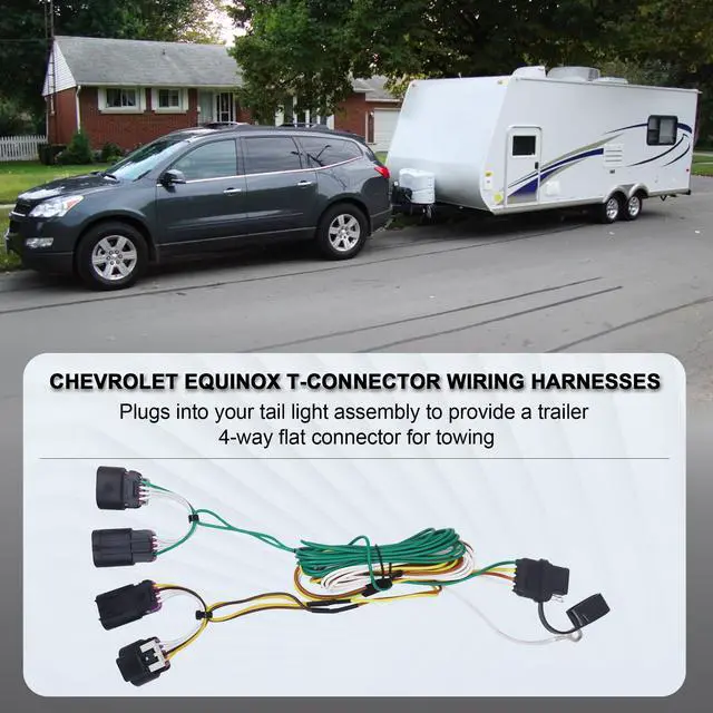 Alt view image 6 of 7 - CARROFIX Custom Fit 4-Way Flat Vehicle Trailer Wiring Harness, 56094 Compatible with 2010-2017 Chevrolet Equinox & GMC Terrain