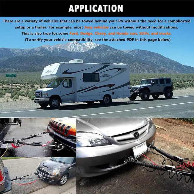 Alt view image 6 of 6 - CARROFIX Universal 7 Pin to 6 Pin Wire RV Towed Vehicle Wiring Kit 8FT Coiled Cord Cable Trailer Harness Wiring Connector