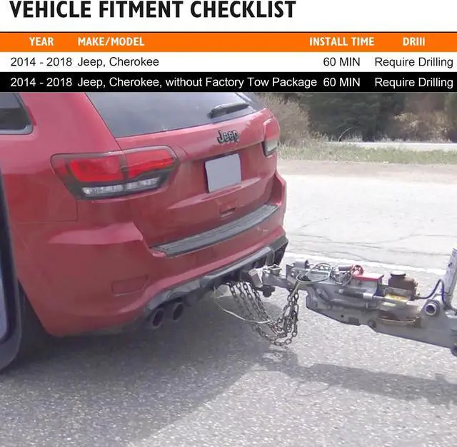 Alt view image 2 of 7 - CARROFIX 4 Way Flat Trailer Tow Harness For 2014-2018 Jeep Cherokee Custom Fit Taillight Wiring Harness Kit