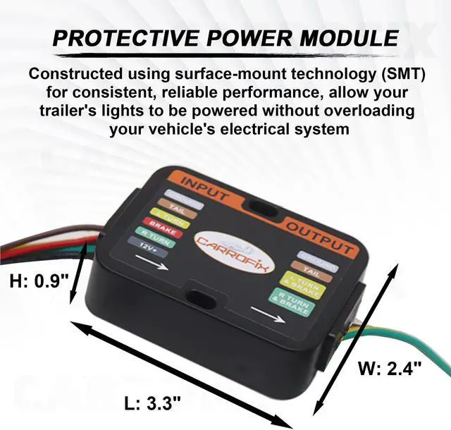 Alt view image 7 of 7 - CARROFIX Vehicle-Side Tow Harness Trailer Wiring Kit with 4-Way Flat Trailer Connector for Hyundai Santa Fe, Veracruz; Kia Sedona, Sorento