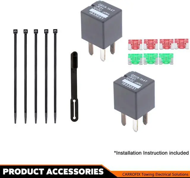 Alt view image 7 of 7 - CARROFIX Trailer Tow Harness, 4 Pin Flat Wiring Kit for Factory Tow Package, Compatible with GMC Acadia, Chevrolet Traverse and Buick Enclave