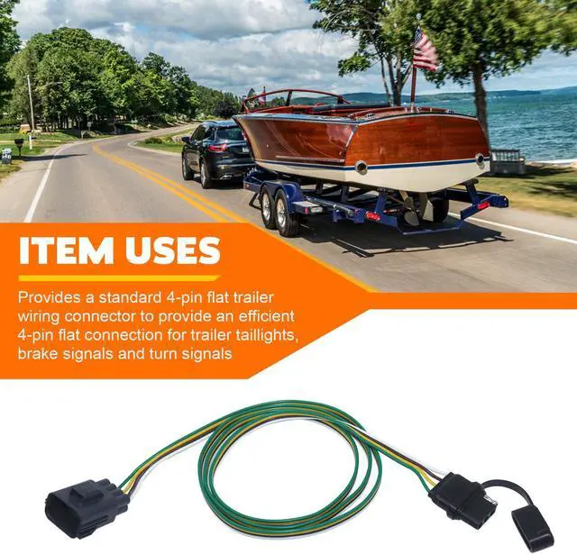 Alt view image 5 of 7 - CARROFIX Trailer Tow Harness, 4 Pin Flat Wiring Kit for Factory Tow Package, Compatible with GMC Acadia, Chevrolet Traverse and Buick Enclave