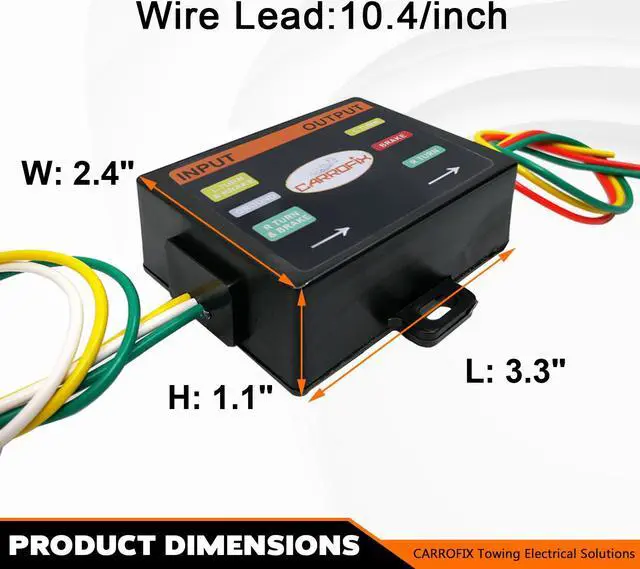 Alt view image 6 of 7 - CARROFIX LED Compatible 2 Wire to 3 Wire Trailer Tail Light Converter Electrical Adapter