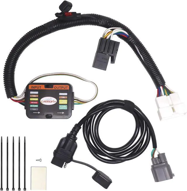 Main image of CARROFIX Custom-Fit Vheicle Wiring Kit with 4 Way Flat Trailer Connector for 2012-2015 Honda Pilot with Factory Tow Package