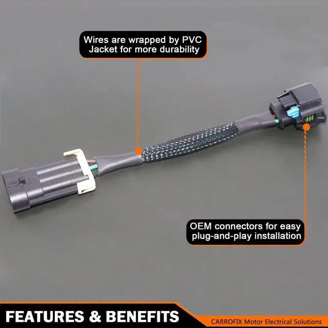 Alt view image 2 of 6 - CARROFIX Replacement 558-416 EFI LS Fuel Injection Wiring Harness to LS3-style MAP Sensor Adapter