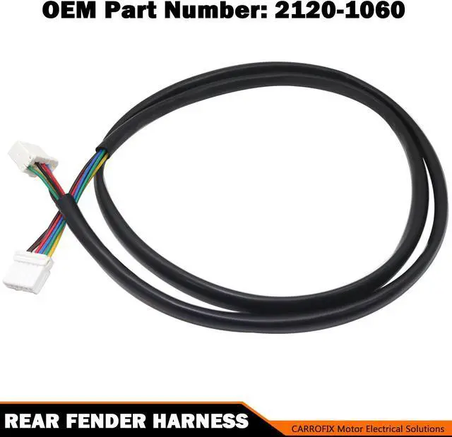 Alt view image 2 of 7 - CARROFIX Replacement 2120-1060 Harley Rear Tail Light Fender Wiring Harness Plug-N-Play NRFH-01