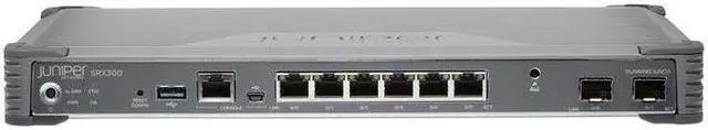 Main image of Juniper Networks - SRX300-SYS-JB - Juniper SRX300 Router - 6 Ports - Management Port - 2 Slots - Gigabit Ethernet
