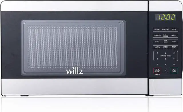 Main image of Willz WLCMV207S2-07 Countertop Small Microwave Oven with 6 Preset Cooking Programs Interior Light LED Display, 0.7 Cu.Ft, Stainless Steel