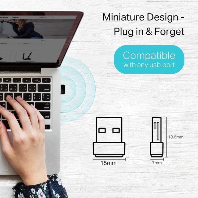 Alt view image 6 of 7 - TP-Link Mini - AC600 USB 2.0 Wifi Adapter | 2.4G/5G Dual Band Wireless Network Adapter for PC Desktop | Mini Travel Size | Supports Windows 10, 8.1, 8, 7, XP / Mac OS X 10.9-10.13 (Archer T2U Nano)