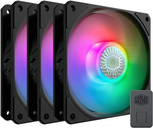 Alt view image 16 of 20 - Cooler Master SickleFlow 120 V2 Addressable RGB 3 in 1 Square Frame Fan, Individually Customizable LEDS, Air Balance Curve Blade Design, Sealed Bearing, PWM Control for Computer Case & Liquid Radiator