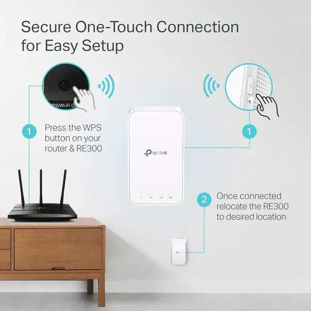 Alt view image 14 of 15 - TP-Link AC1200 WiFi Extender (RE300), Covers Up to 1500 Sq.ft and 25 Devices, Up to 1200Mbps, Supports OneMesh, Dual Band Internet Repeater, Range Booster