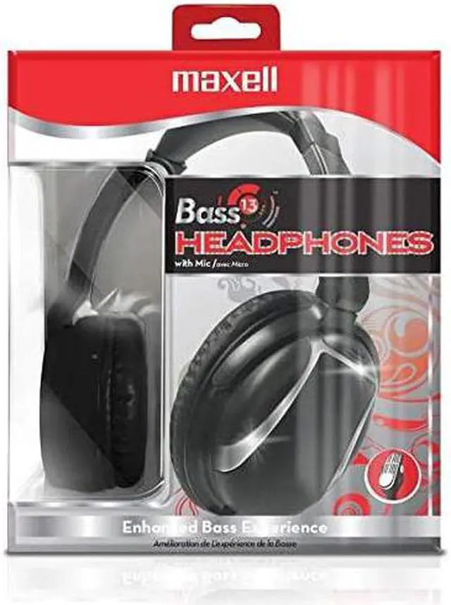 Alt view image 10 of 20 - Maxell 199840 Bass 13 - Heavy Bass in Headphone with Microphone - Black