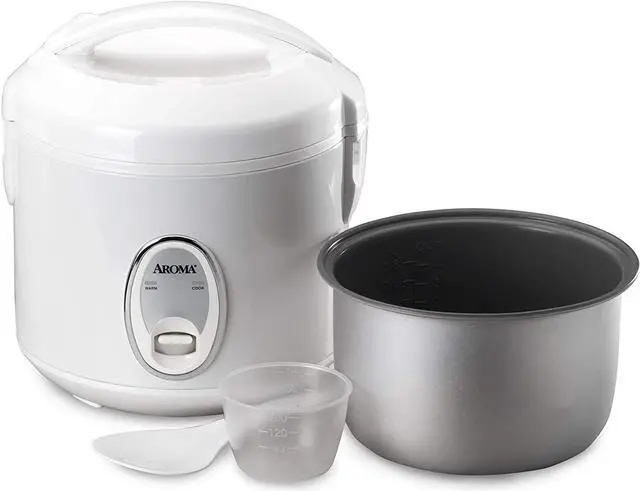 Alt view image 9 of 12 - AROMA ARC-914S 8-Cup (Cooked) Cool-Touch Rice Cooker and Food Steamer, White