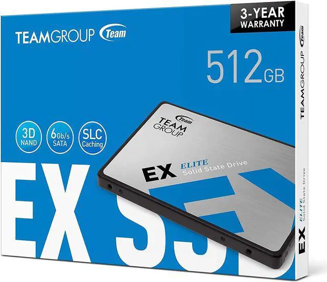 Alt view image 9 of 10 - Team Group EX2 2.5" 512GB SATA III 3D NAND Internal Solid State Drive (SSD) T253E2512G0C101