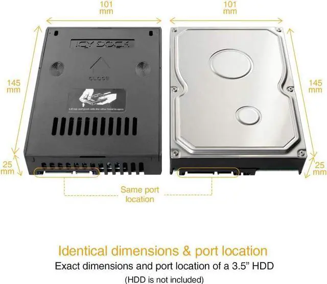 Alt view image 12 of 12 - Icy Dock MB882SP-1S-2B | 2.5" to 3.5" SAS / SATA HDD & SSD Converter / Mount / Kit / Adapter | EZConvert