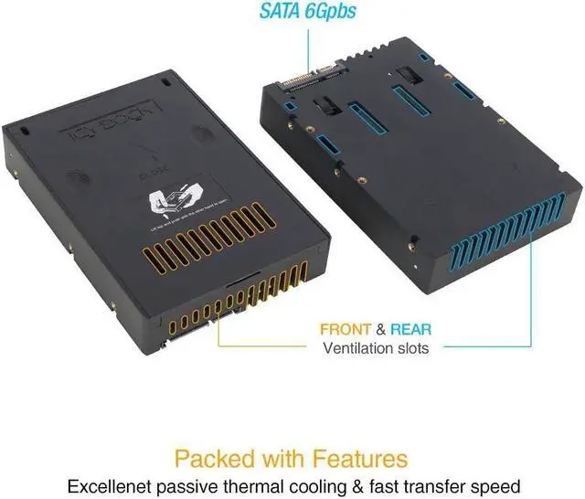 Alt view image 8 of 12 - Icy Dock MB882SP-1S-2B | 2.5" to 3.5" SAS / SATA HDD & SSD Converter / Mount / Kit / Adapter | EZConvert