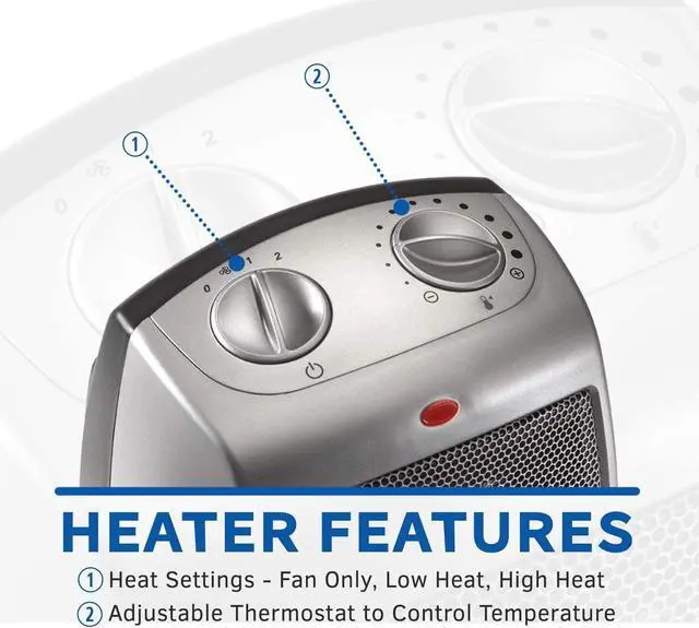 Alt view image 8 of 12 - Lasko 754200 Ceramic Heater with Adjustable Thermostat