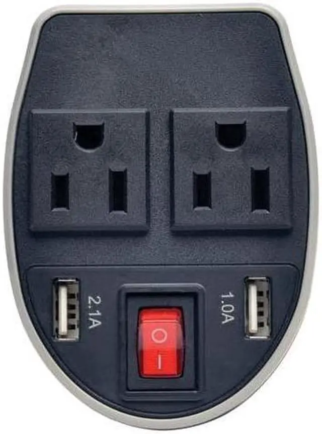 Alt view image 10 of 11 - Tripp Lite 200W Car Power Inverter with 2 Outlets & 2 USB Charging Ports, Cup Holder Design (PV200CUSB)