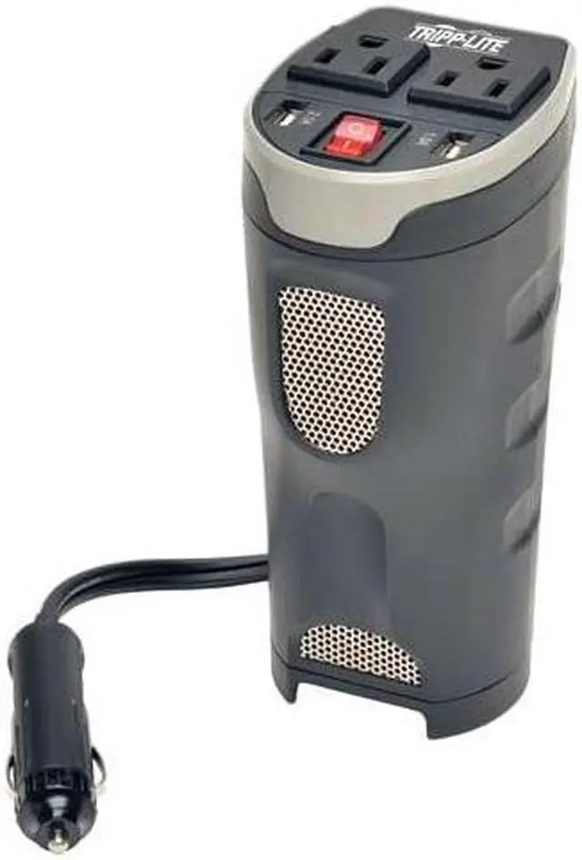 Alt view image 6 of 11 - Tripp Lite 200W Car Power Inverter with 2 Outlets & 2 USB Charging Ports, Cup Holder Design (PV200CUSB)