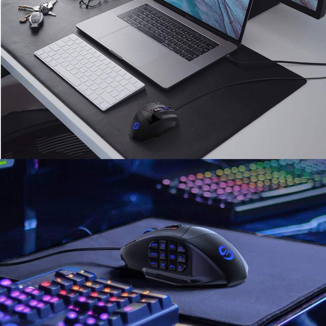 Alt view image 9 of 20 - UtechSmart Venus RGB Gaming Mouse, Wired 16400 DPI High Precision Laser Programmable MMO Computer Gaming Mice