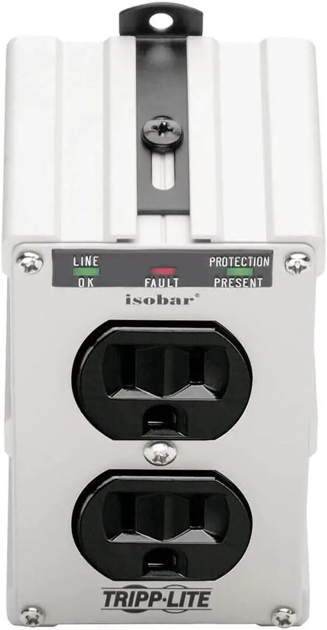 Alt view image 11 of 11 - TRIPP LITE ISOBLOK2-0 Direct Plug-in 2 Outlets 1410 Joules Isobar Surge Suppressor