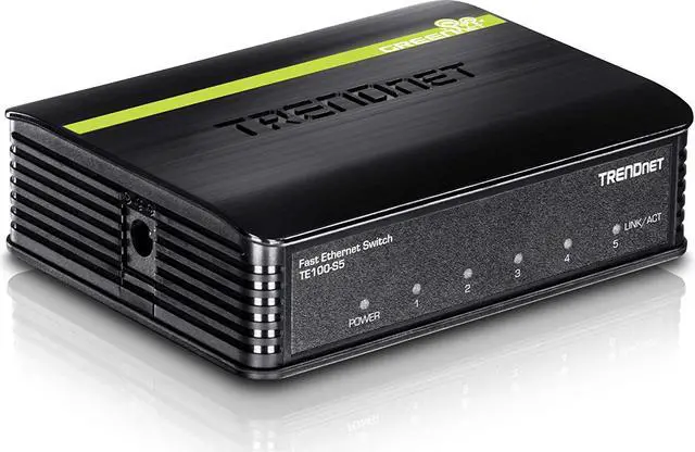 Alt view image 12 of 16 - TRENDnet 5-Port Unmanaged 10/100 Mbps GREENnet Ethernet Desktop Plastic Housing Switch, 5 X 10/100 Mbps Ports, 1Gbps Switching Capacity, TE100-S5