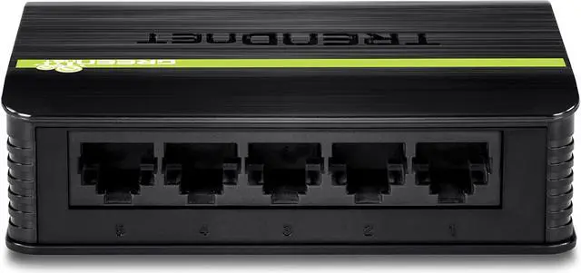 Alt view image 11 of 16 - TRENDnet 5-Port Unmanaged 10/100 Mbps GREENnet Ethernet Desktop Plastic Housing Switch, 5 X 10/100 Mbps Ports, 1Gbps Switching Capacity, TE100-S5