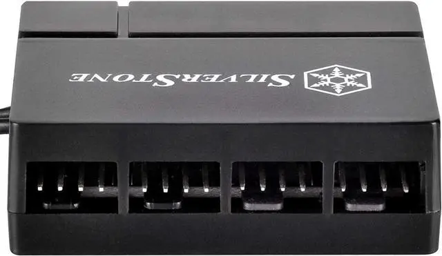 Alt view image 8 of 16 - SilverStone PWM Fan Hub System Cables, Black (CPF04)