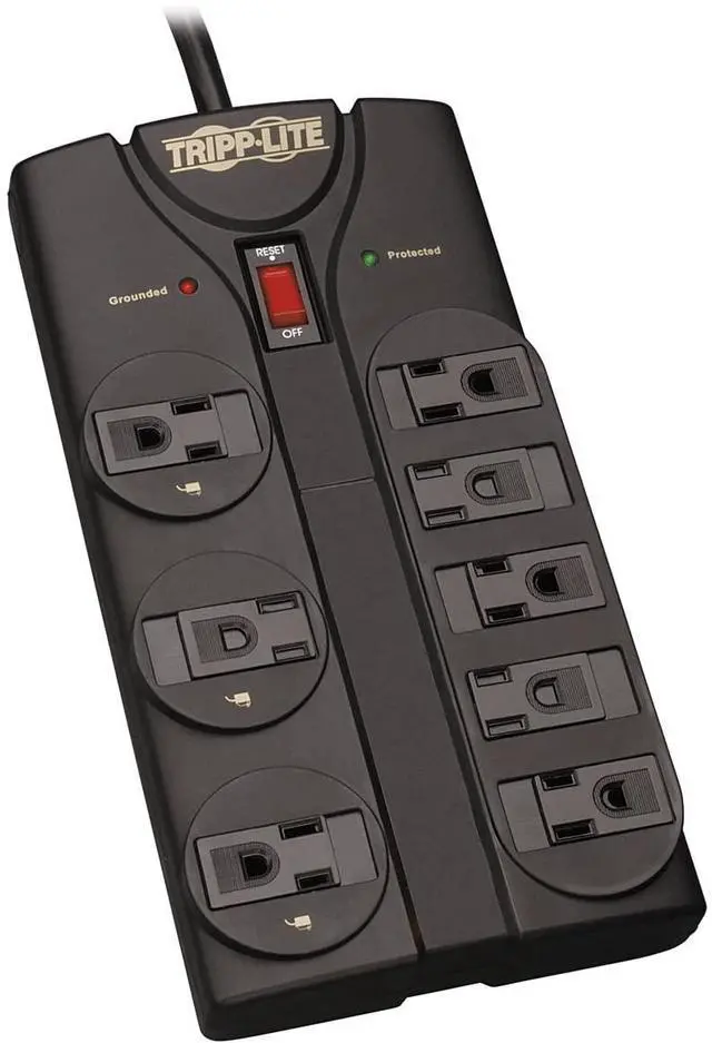 Alt view image 8 of 10 - TRIPP LITE TLP808B 8 Feet 8 Outlets 1440 Joules Surge Protector