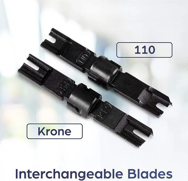 Alt view image 6 of 6 - TRENDnet Punch Down Tool With 110 And Krone Blade, Insert & Cut Terminations In One Operation, Precision Blades Are Interchangeable & Reversible, Network Punch Tool, Grey, TC-PDT