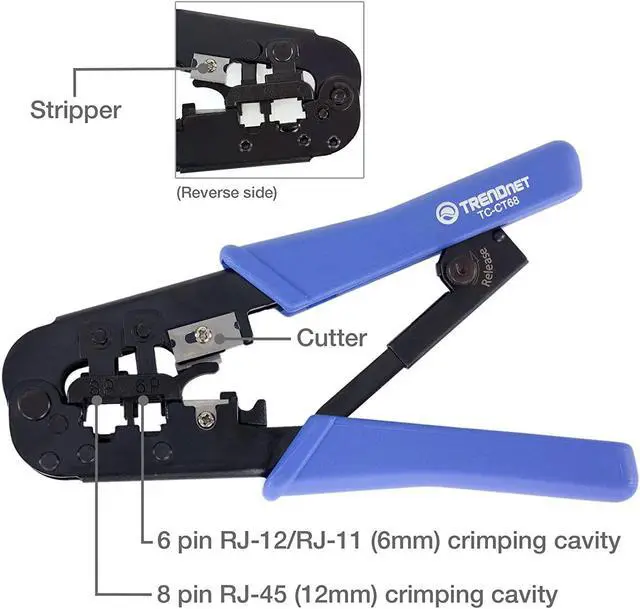 Alt view image 13 of 20 - TRENDnet Accessory Network Professional Crimp Tool (TC-CT68)