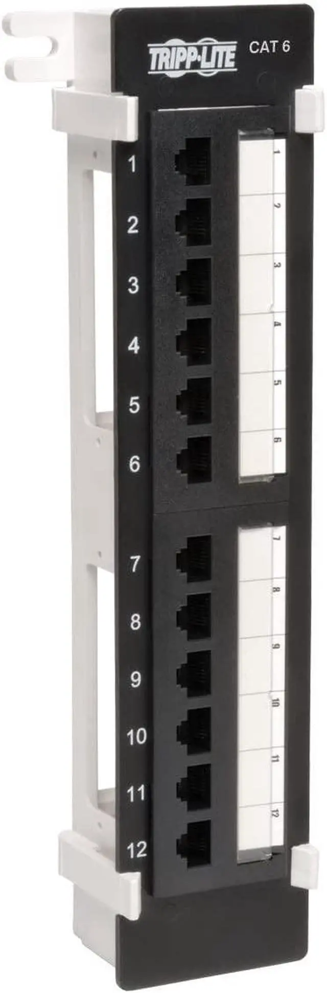 Alt view image 8 of 7 - TRIPP LITE N250-012 12-Port Cat6 Wall-Mount Vertical 110 Patch Panel