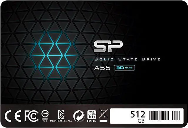 Alt view image 9 of 13 - Silicon Power Ace A55 2.5" 512GB SATA III 3D NAND Internal Solid State Drive (SSD) SU512GBSS3A55S25NE